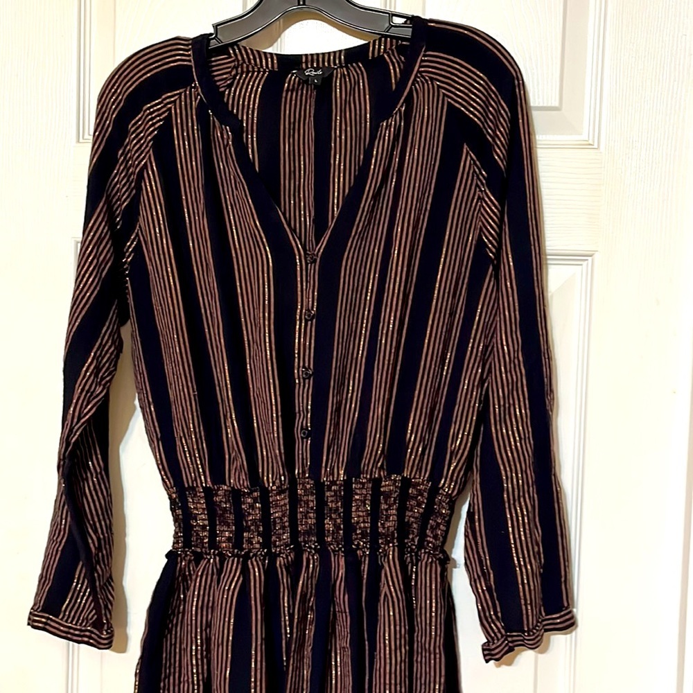 Rails Jasmine Metallic Striped Blouson Dress - Picture 4 of 8